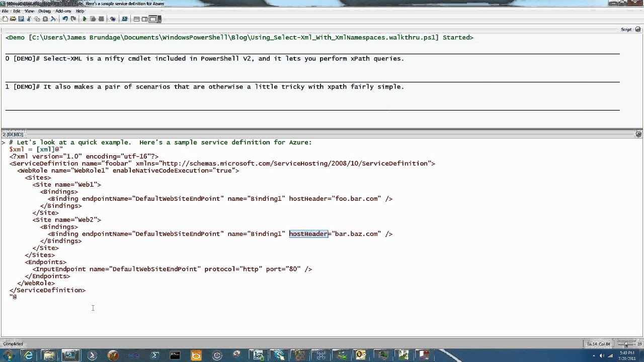 PowerShell, Select-Xml and XPath Namespaces