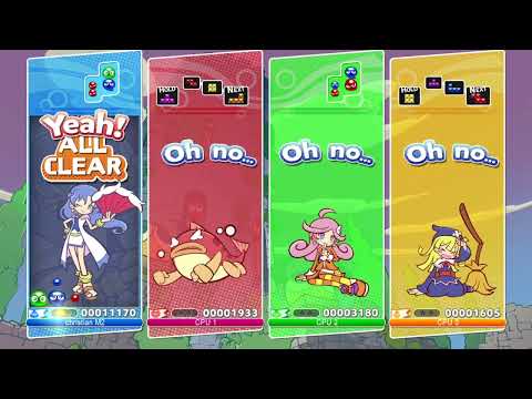 Puyo Puyo Tetris PC Rulue VS Suketoudara VS Raffina VS Witch Versus Mode