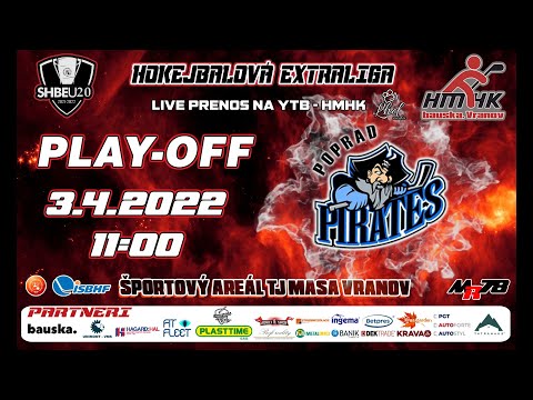 Highlights PLAY-OFF HMHK bauska. VRANOV U20 - HK IMS EAST POPRADSKÍ PIRÁTI U20