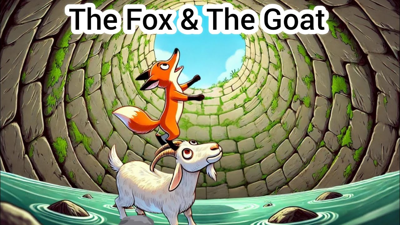 THE FOX & THE GOAT | English story for kids with morals | Aesop fables in English
