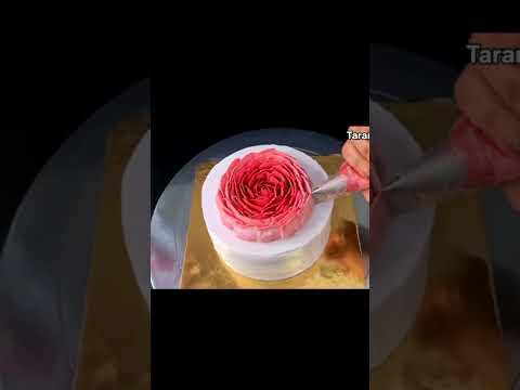 unique 3d Giant ombre rose cake decoration #cakeshorts #youtubeshorts