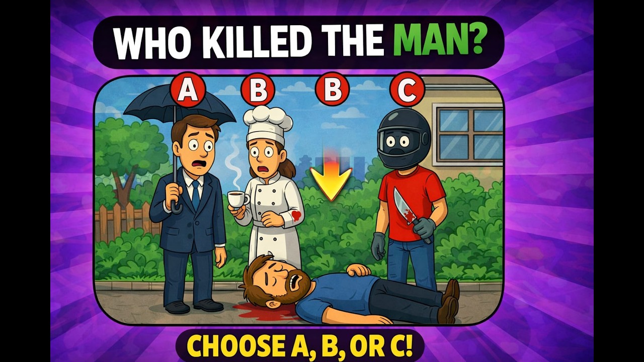 Only 1% Can Solve This!  Who Killed The Man? 🕵️‍♂️