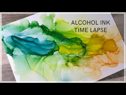 Alcohol Ink on Yupo Paper - Time Lapse