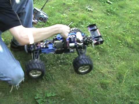 Traxxas Revo - first run after rebuild from 2.5r chassis