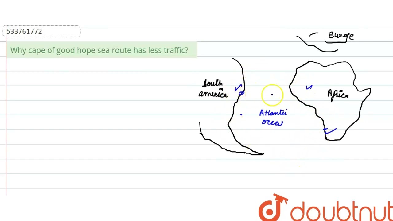 Why cape of good hope sea route has less traffic?  | CLASS 12 | TRANSPORT AND COMMUNICATION  | ...