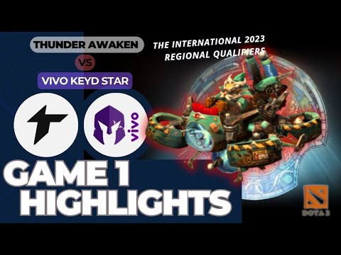 Thunder Awaken vs Vivo Keyd Stars Game 1 Highlights | DOTA 2 TI 2023 SA Regional Qualifiers