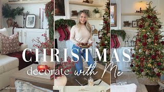 CHRISTMAS DECORATE WITH ME 2025 || CHRISTMAS TREE AND MAIN LIVING ROOM DECORATING