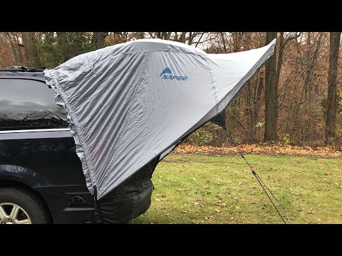 Napier Sportz Cove SUV Minivan Tailgate Tent with Awning Shade and Mesh Screen