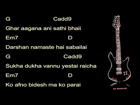 Hamro Nepal Ma guitar chords and lyrics || Neetesh Jung Kunwar ||