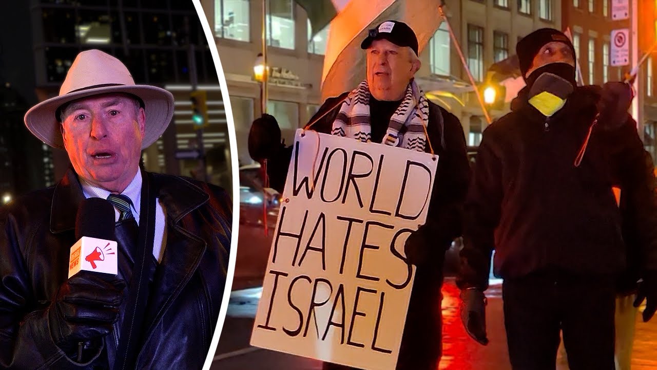 Anti-Israel protesters attempt to block street outside Toronto Munk debate