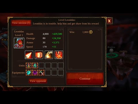 EPIC HEROES WAR : How to complete Level 26 challenge map?? Leonidas Vs Tyr