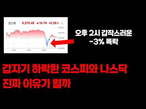 갑작스럽게 하락한 코스피와 나스닥 선물, 괜찮을까? 영상 썸네일