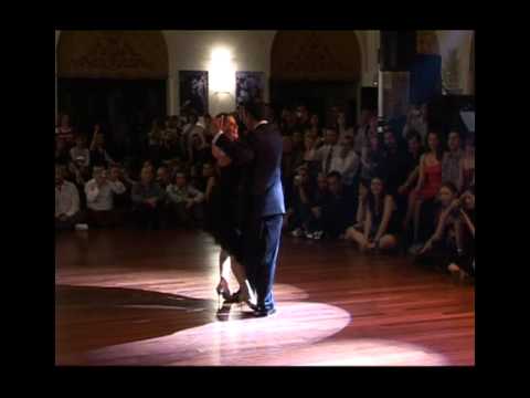  Fabian Peralta  and  Virginia Pandolfi  are  dancing  to  the  tango  "  Una Emocion  "