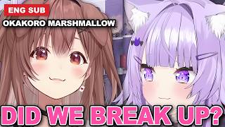 Okayu & Korone Answer 'Did We Break Up?' Marshmallows Live【Hololive/Okayu & Korone/ENG Sub】