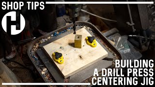 Making a Drill Press Jig for Perfectly Centered Hidden Tang Handle Holes