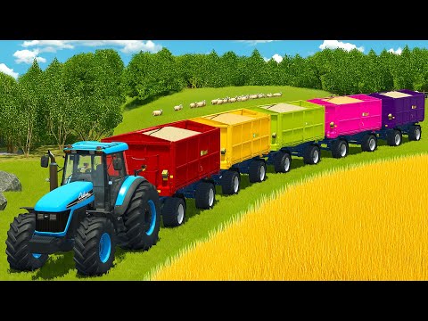 HARVEST, LOAD AND TRANSPORT WHEAT & BARLEY WITH VOLVO WHEEL LOADERS - Farming Simulator 25