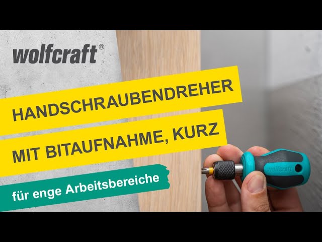 Video teaser for Handschraubendreher mit Bitaufnahme: Für enge Arbeitsbereiche | wolfcraft