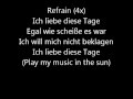 Ich liebe diese Tage -Kris- Lyrics! Offical Music ...