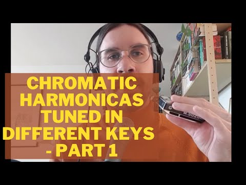 Playing chromatic harmonicas that are tuned in different keys