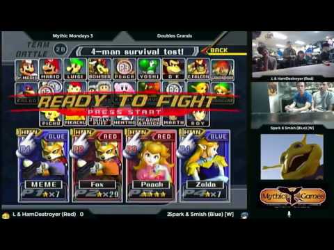 Mythic Monday 3 - Ham Destroyer (Peach) & L (Fox) vs Spark (Shiek) & Smish (Fox)