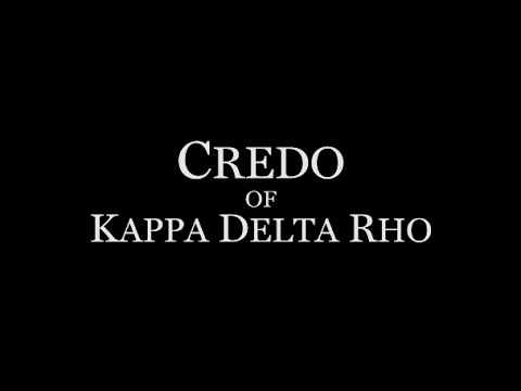 Kappa Delta Rho Credo :: Corporate Video