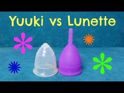 Yuuki vs Lunette menstrual cup