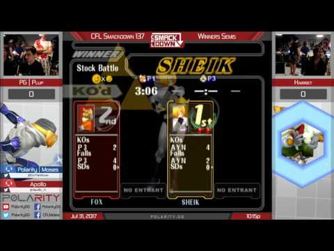 CFL Smackdown 137 Melee - Harriet (Fox) vs PG | Plup (Green) - Winners Semis