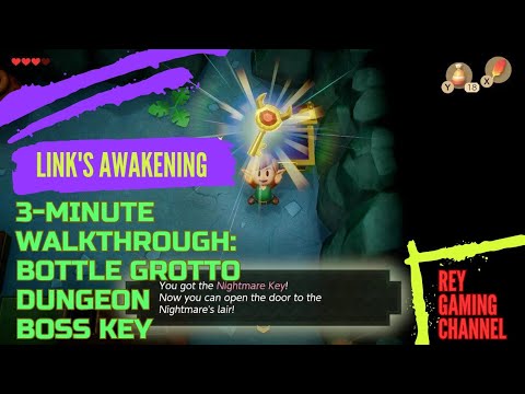 3-minute Walkthrough:Bottle Grotto Power bracelet Dungeon #nintendoswitch #linksawakeningswitch