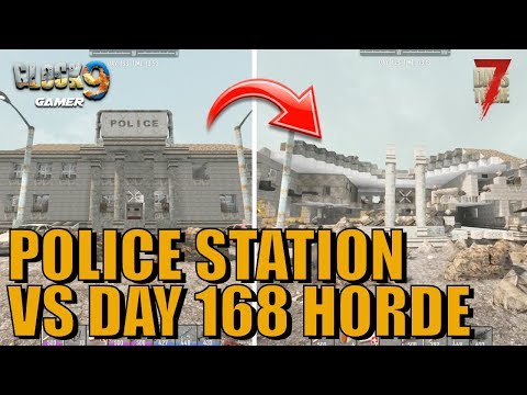 7 Days To Die - Police Station VS Day 168 Horde Video