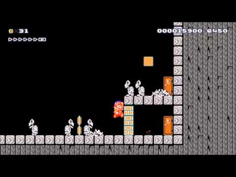 Mario Maker User Levels - Boo and Bones Mansion - By BlackRain