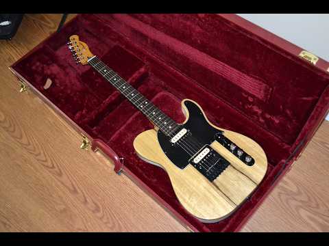 Custom Build Tele-Style HH w/Gibson Custombucker PUs - Black Limba Top, White Gloss Body image 12