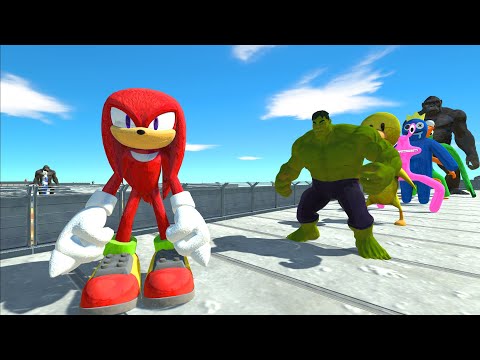Knuckles Lava Death Run - Animal Revolt Battle Simulator