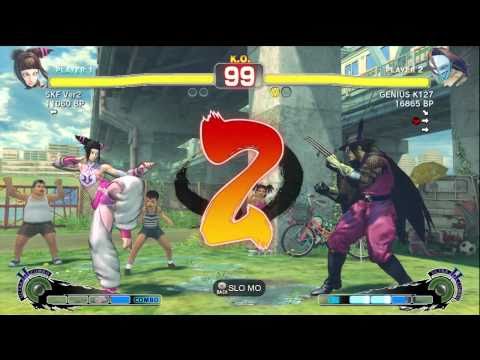 GENIUS K127 [Vega] vs SKF Ver2 [Juri] SSF4 Japanese Online Ranked Matches - TRUE-HD