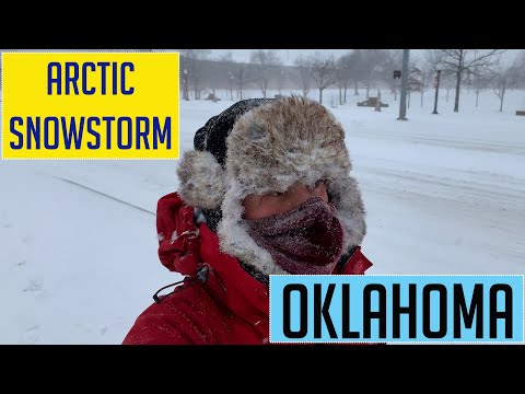WALKING IN HISTORIC OKLAHOMA SNOWSTORM - Feb 14, 2021
