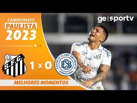 Gols e lances de Santos x São Bento