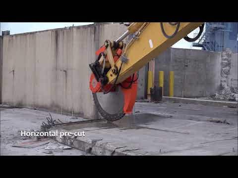 eating reinforced concrete wih an Omnicut from Echidna