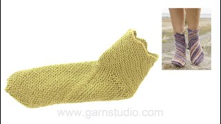 Socks in garter st diagonally – PART 2