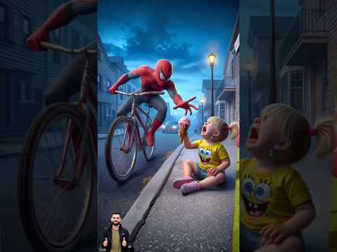 ❤️ Evolution of spider man: spider man bike savar 🥰 #spiderman #ai #shorts #avengers #marvel #funny