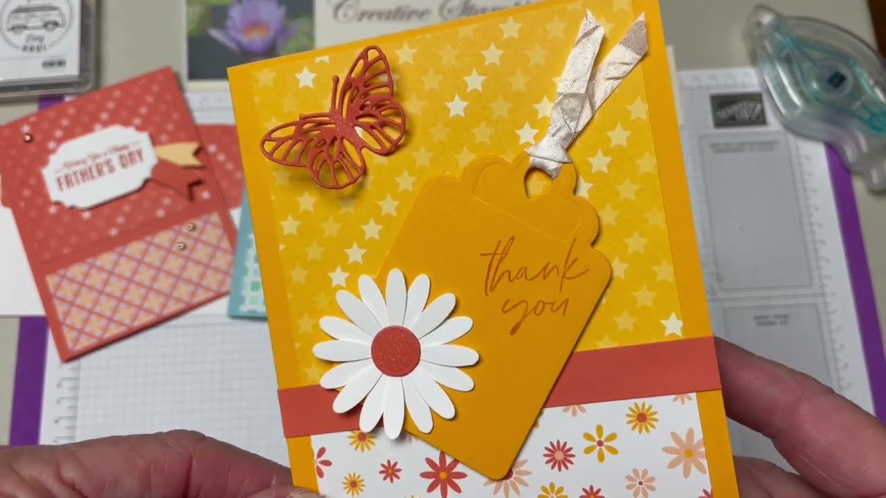 Cut & Flip-Quick & Easy card layout using one piece of DSP!