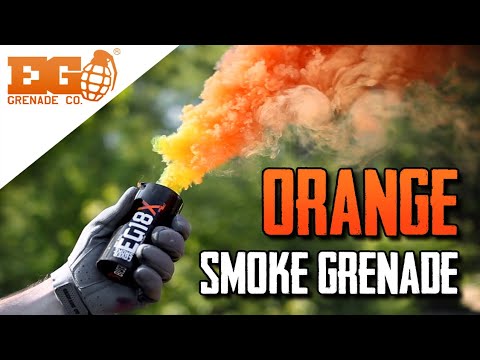 EG18 - Orange Smoke Grenade - Big Smoke Bomb - Smoke Effect