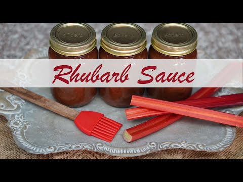 Homemade Rhubarb Sauce Canning Recipe | Tastes Like BBQ Sauce