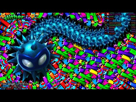 Slither.io A.I. Prickly Skin vs Tiny Pro Snake - Epic Skin Slitherio Vip Gameplay - World Record