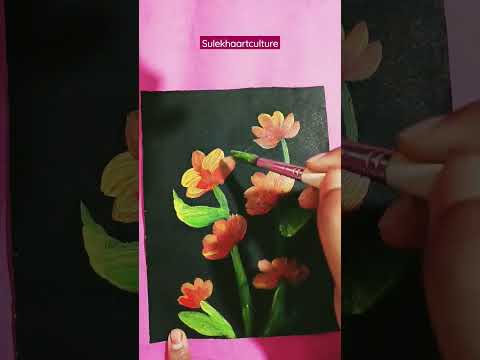 Beautiful flowers drawing 😻🥰|| #viral #bts #satisfying #ytshorts #shorts #art #sulekha