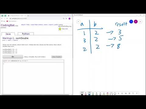 Warmup 1 Sumdouble Java Solution Codingbat Com