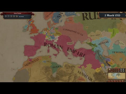 [EU4 Timelapse] Casual stable Roman Empire in 1553 --- starting as Provence [Hard/Ironman][1.33]