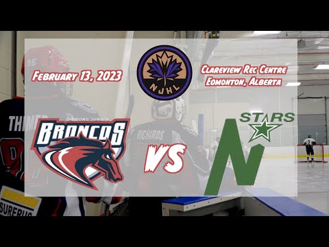 Gibbons Broncos vs NEZ Northstars Highlights | NJHL | February 13, 2023
