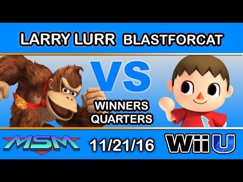 MSM 75 - eLv| Larry Lurr (Donkey Kong) Vs. A2| BlastForCat (Villager) Winners Quarters - Smash Wii U