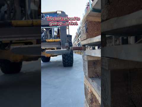 Can a Forklift Thread a Nut? Watch This. 🤯