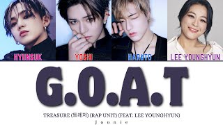 Download lagu TREASURE (트레저) 'G.O.A.T' (Rap Unit) (Feat. Lee Younghyun) Lyrics (Color Coded Lyrics Han/Rom/Eng) mp3
