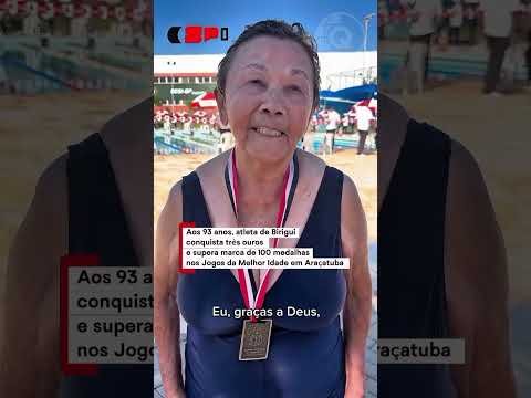 Aos 93 anos, atleta de Birigui conquista três ouros e supera marca de 100 medalhas JOMI 2026